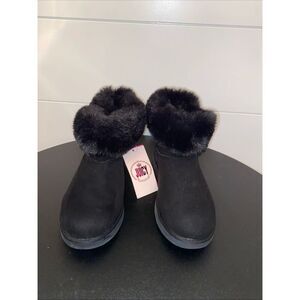 Juicy Couture Y2K Black Faux Fur Winter Boots Women’s Size 6